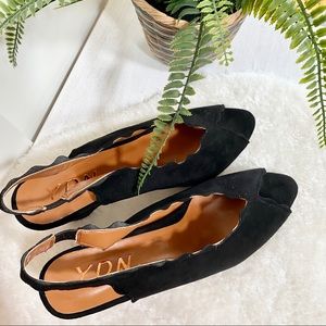 Women Peep Toe V Cut Slingback Sandals